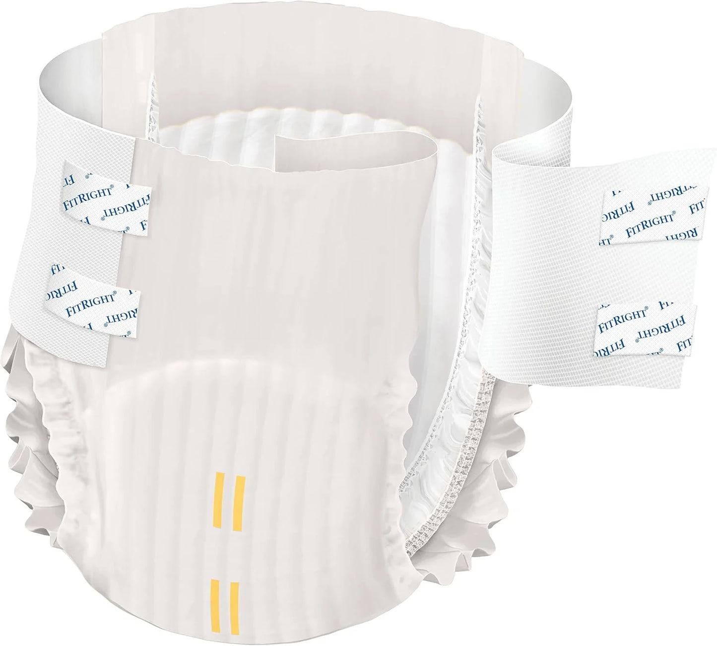 White Absorbent Core: Polymer FitRight OptiFit Extra Adult Briefs, Incontinence Diapers with Tabs, Moderate Absorbency, Medium, 32 to 44", 20 Count, Brand New condition - View 5
