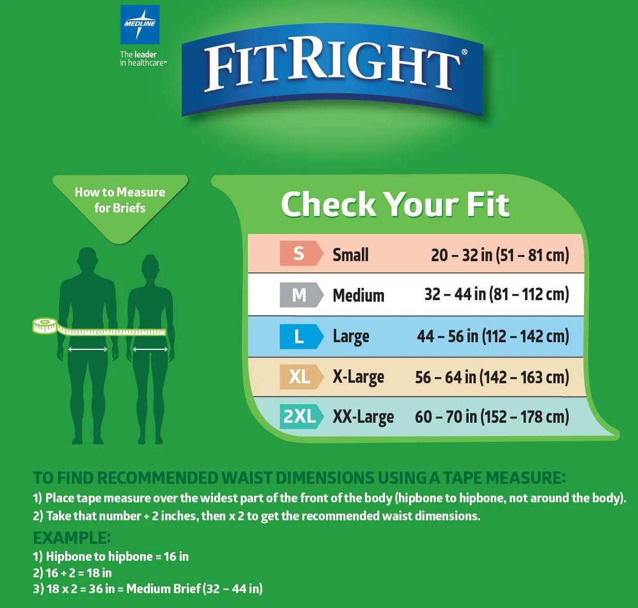 White Absorbent Core: Polymer FitRight OptiFit Extra Adult Briefs, Incontinence Diapers with Tabs, Moderate Absorbency, Medium, 32 to 44", 20 Count, Brand New condition - View 7
