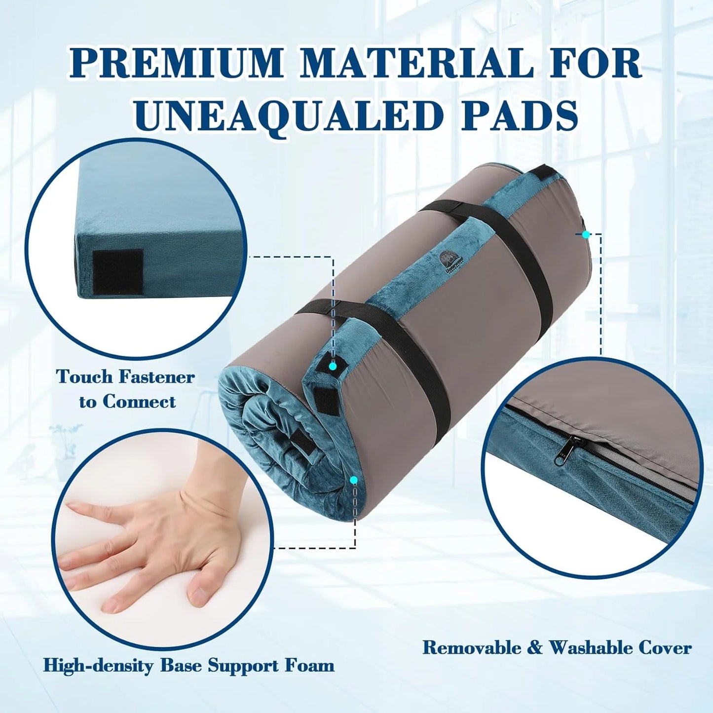 Foam Camping Mattress - Roll Up Sleeping Mat for Cot - View 5