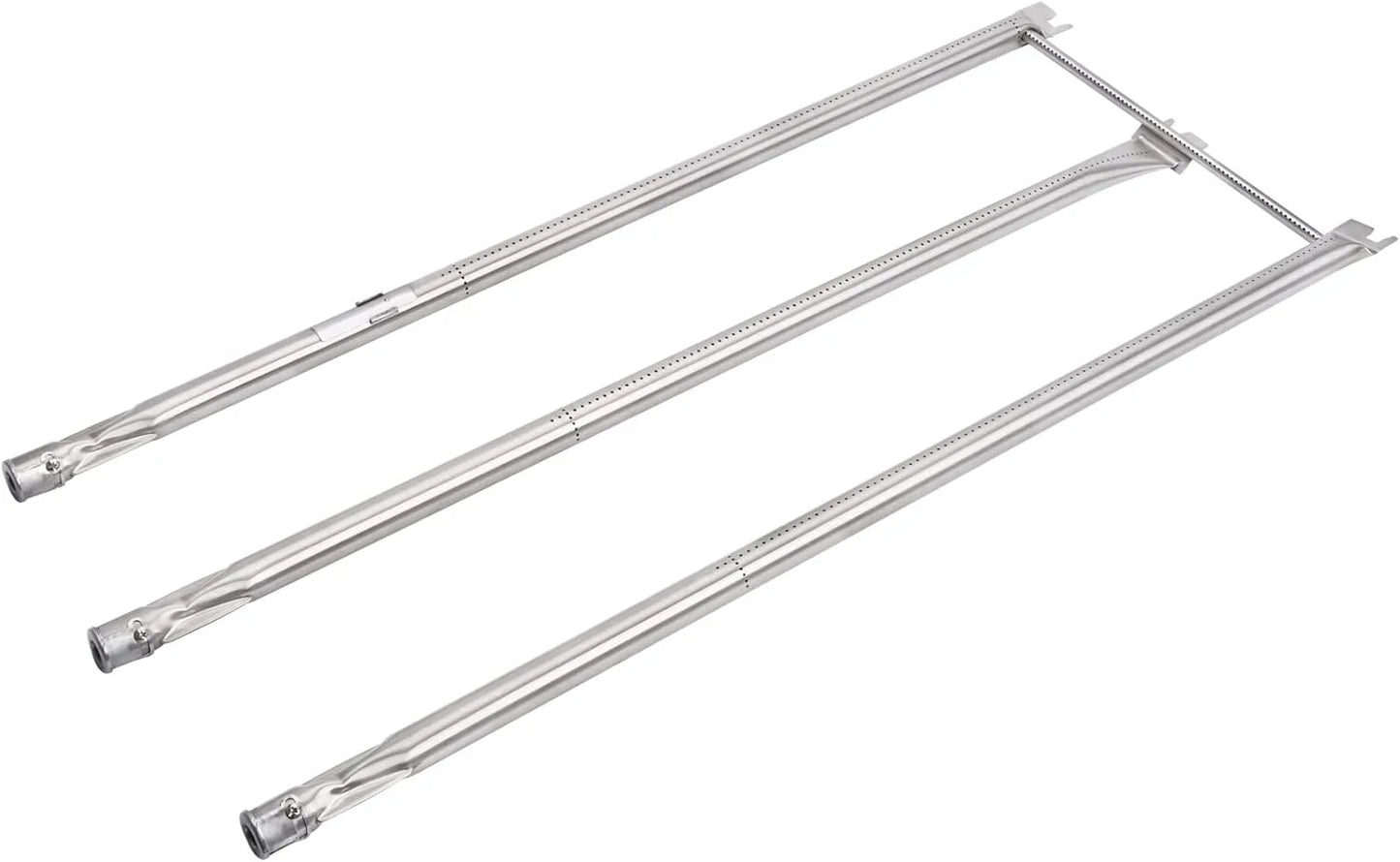 Silver 304 Stainless Steel Gassaf Burner Tube Set Replacement for Weber 67820 67722, Genesis 300 Series E310 E320 EP310 EP320 S310 S320 (2007-2010)with Side Control Knobs, 34-1/4 inch 304 Stainless Steel durable Burner 34-1/4" x 12-3/4", As Is condition - View 1