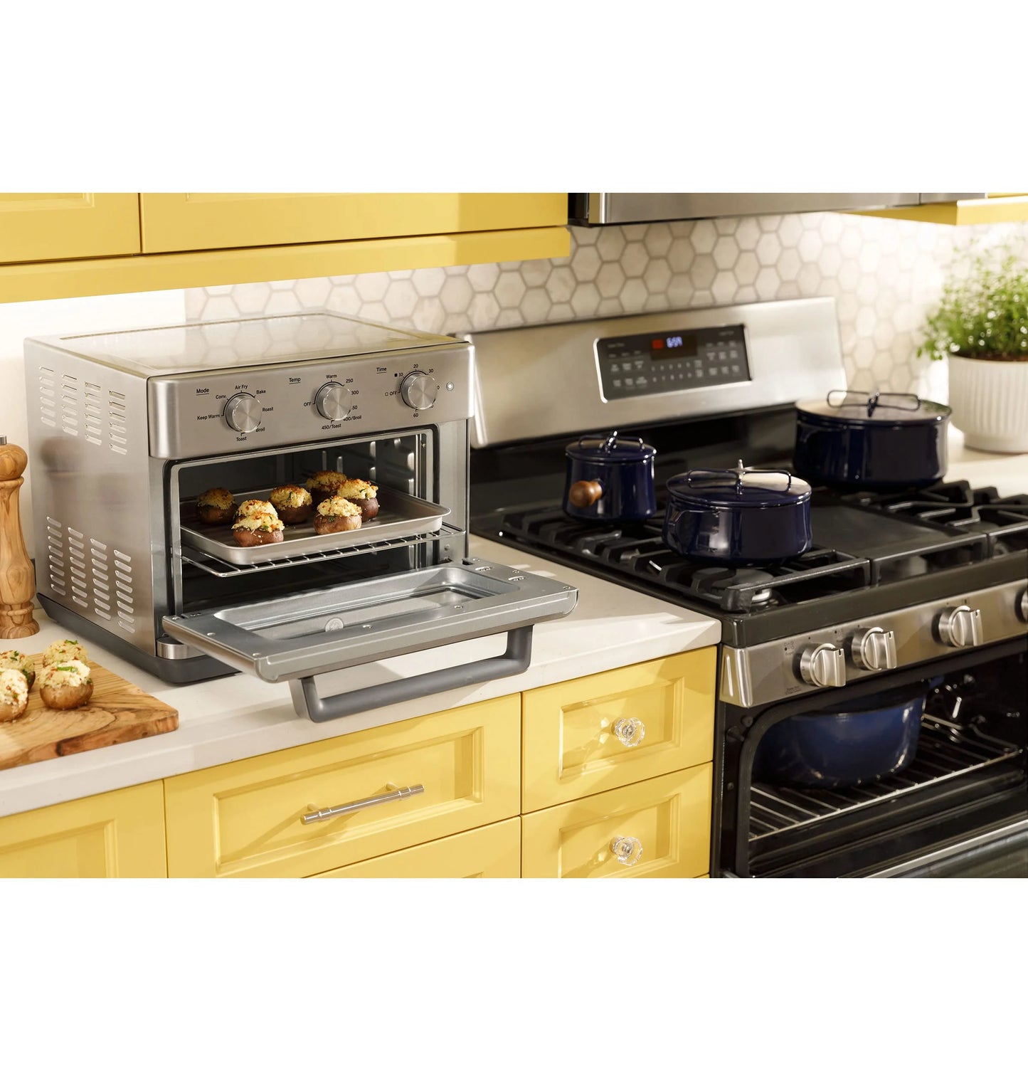 GE Mechanical Air Fryer Toaster Oven + Accessory Set | Stainless Steel - View 11