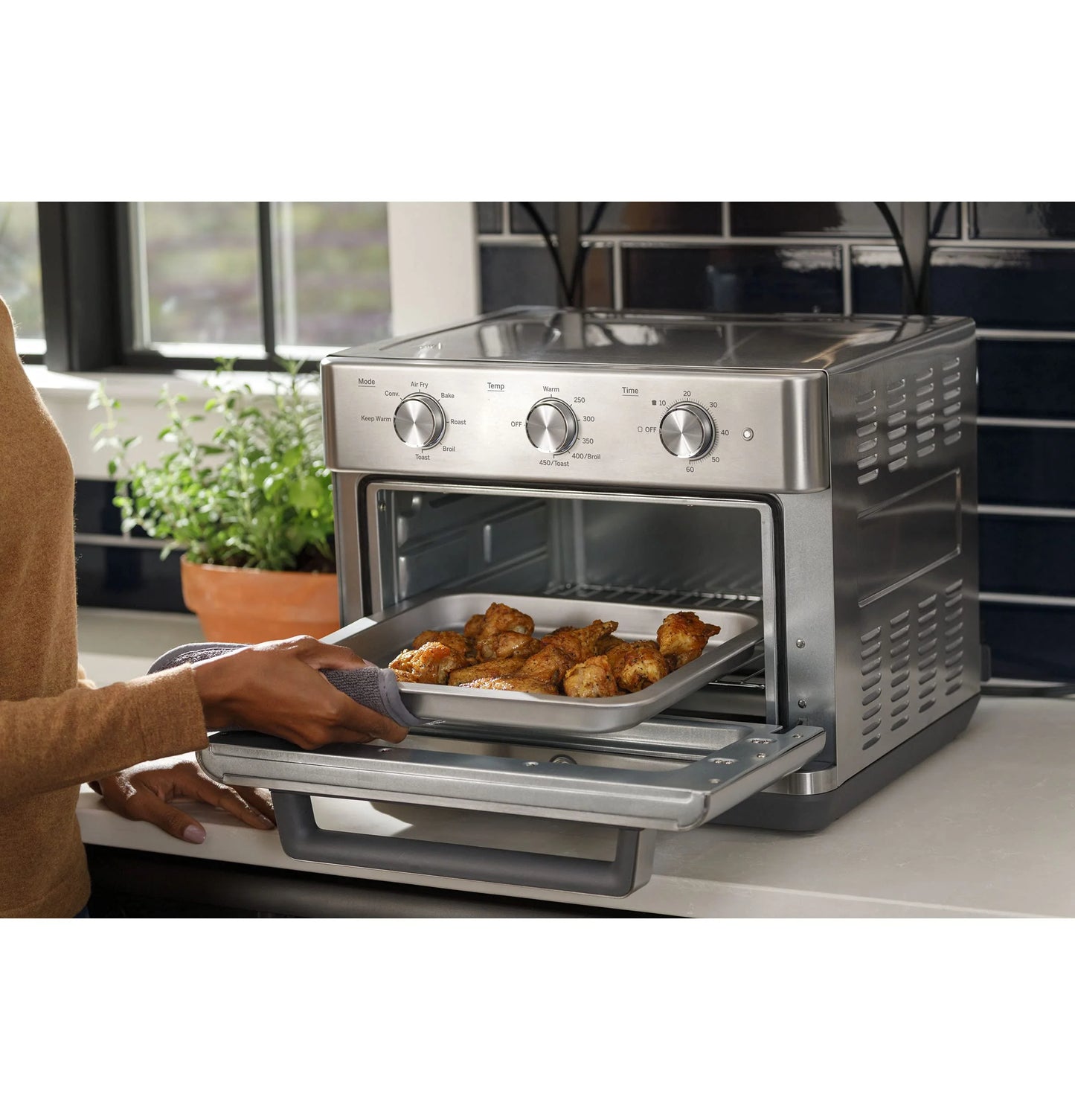 GE Mechanical Air Fryer Toaster Oven + Accessory Set | Stainless Steel - View 12