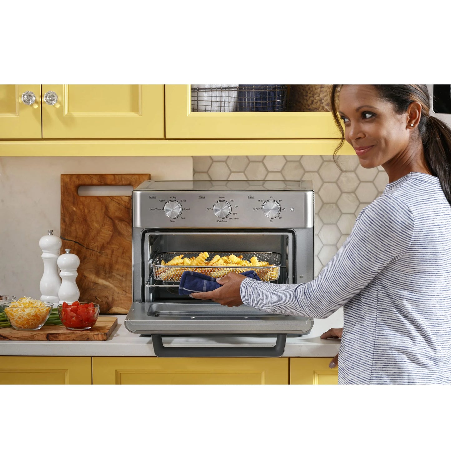 GE Mechanical Air Fryer Toaster Oven + Accessory Set | Stainless Steel - View 6