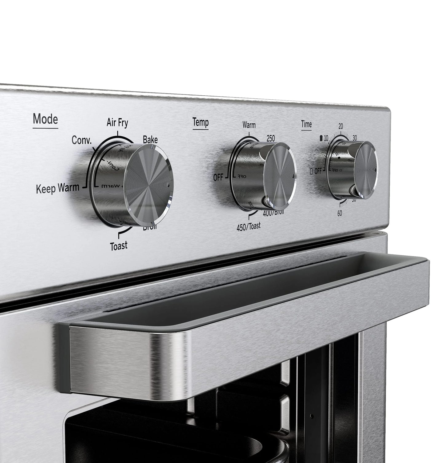 GE Mechanical Air Fryer Toaster Oven + Accessory Set | Stainless Steel - View 7