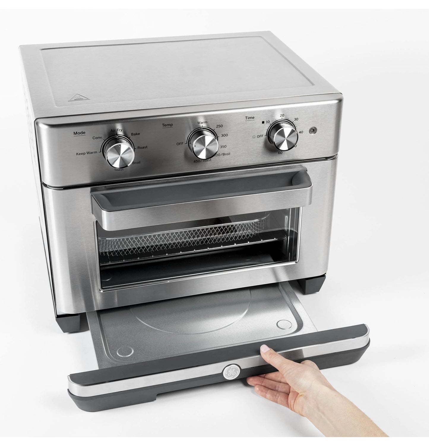 GE Mechanical Air Fryer Toaster Oven + Accessory Set | Stainless Steel - View 9