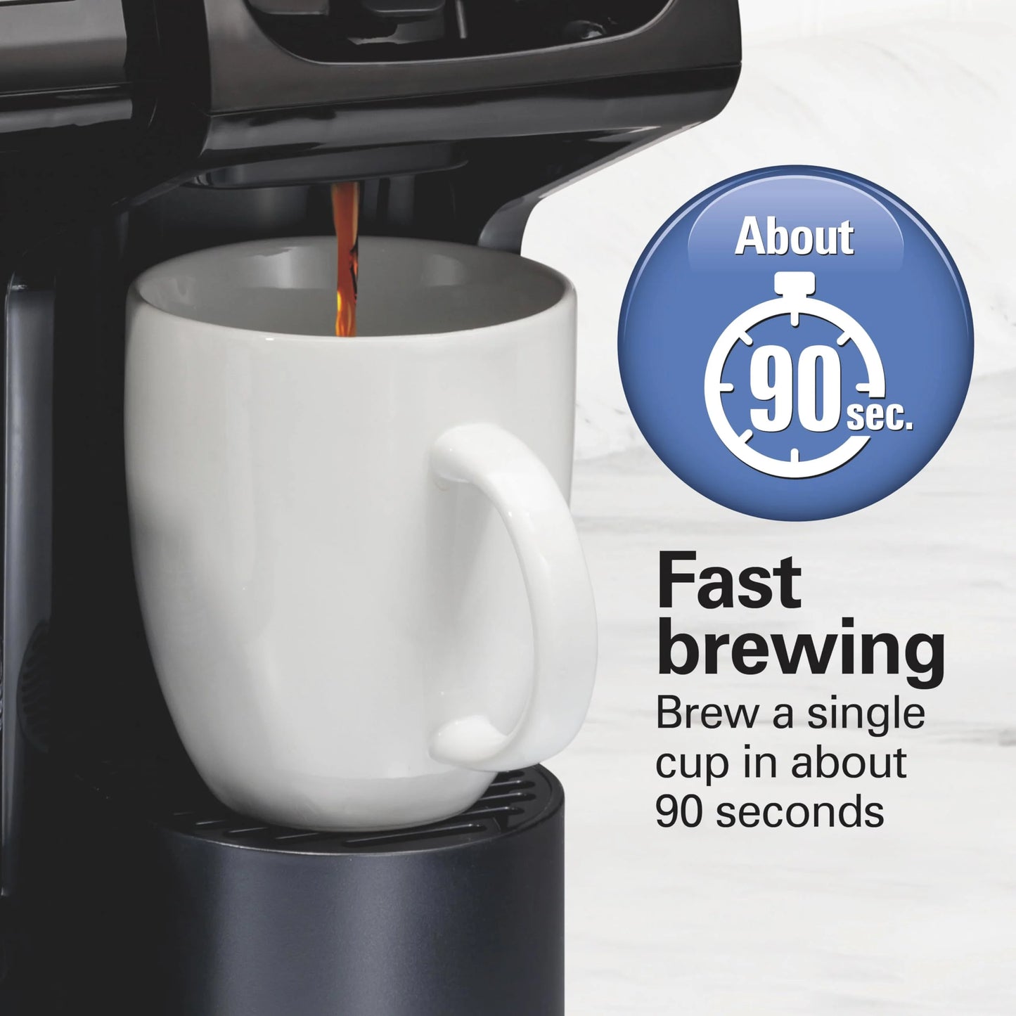 Black Mixed Materials Hamilton Beach FlexBrew Trio 2-Way Coffee Maker, Compatible with K-Cup Pods or Grounds, Combo, Single Serve & Full 12c Pot, Black - Fast Brewing (49902), Good Condition condition - View 3