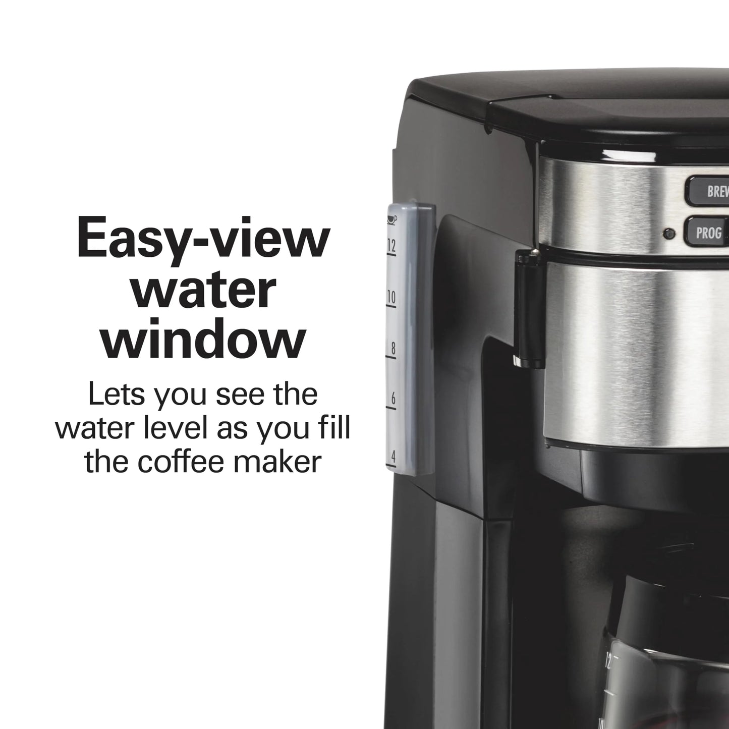 Hamilton Beach Programmable Drip Coffee Maker - 12 Cups, Black (46310) - View 7