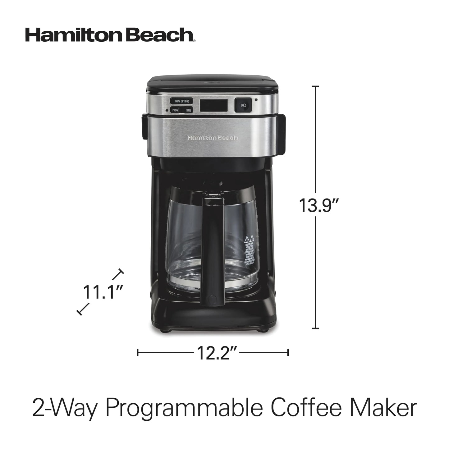 Hamilton Beach Programmable Drip Coffee Maker - 12 Cups, Black (46310) - View 8