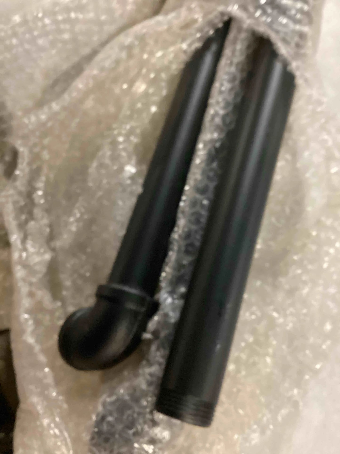 Matte Black Iron Pipe Handrail for Indoor Stairs - 10 Feet Wall Mount Industrial Iron Pipe - Metal Railing Non-Slip Grab Bar - Stairs Porch Deck Hand Rail Matte Black, Good Condition condition - View 3