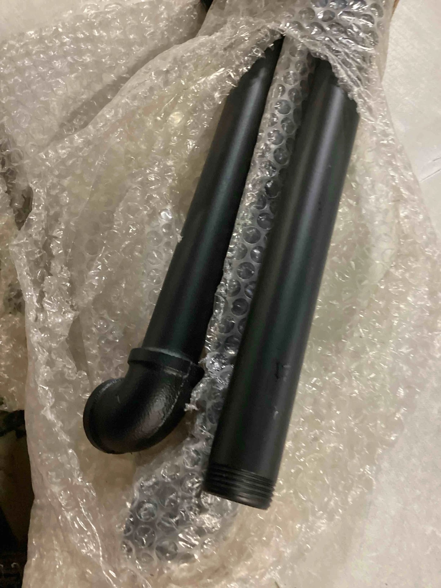 Matte Black Iron Pipe Handrail for Indoor Stairs - 10 Feet Wall Mount Industrial Iron Pipe - Metal Railing Non-Slip Grab Bar - Stairs Porch Deck Hand Rail Matte Black, Good Condition condition - View 4
