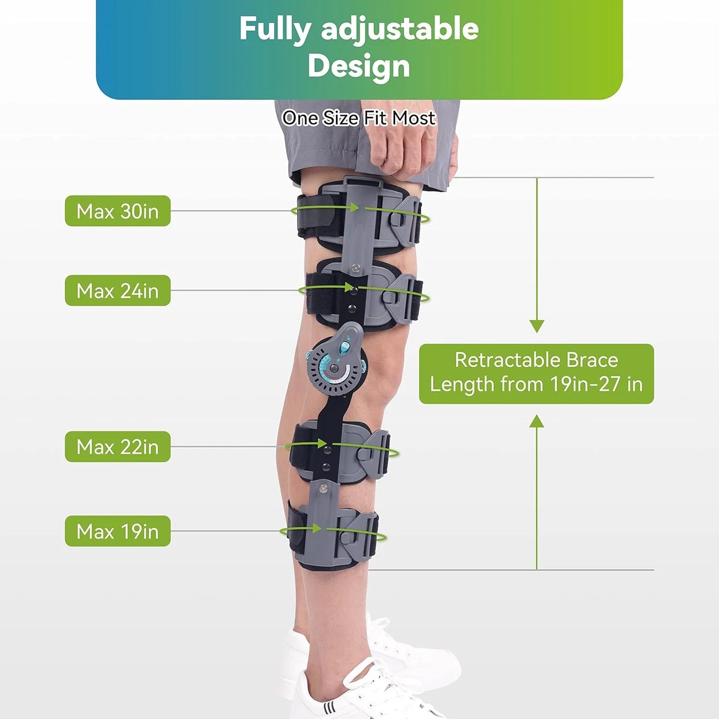 Hinged Post OP Knee Brace - View 4