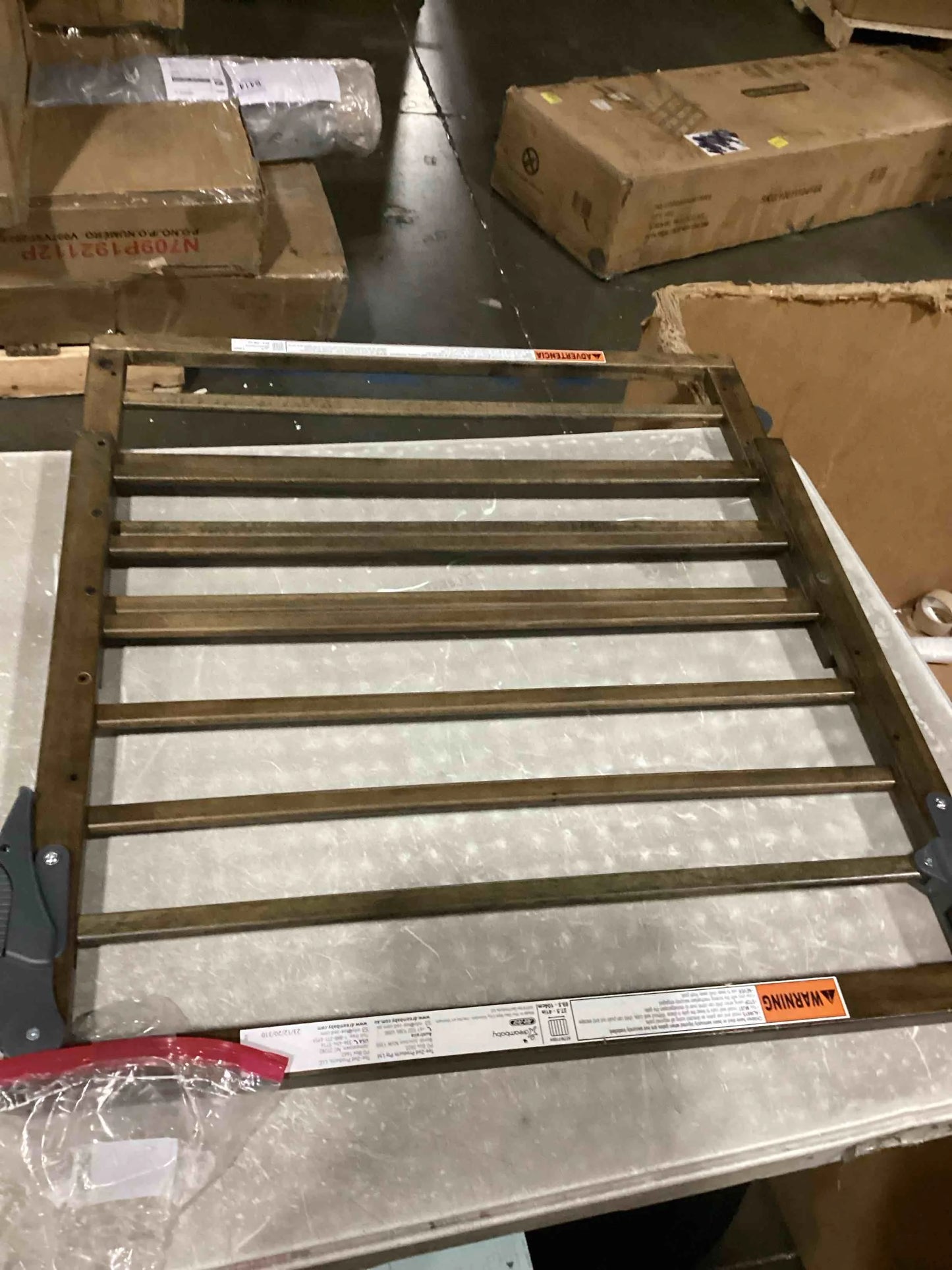 Rustic Wood Dreambaby 27.5-41" Nottingham Rustic Wooden Baby Gate for Stairs and Doorways, As Is condition - View 4