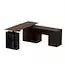 FUFU&GAGA Modern Brown L-shaped Desk Hutch - 63-in - View 2