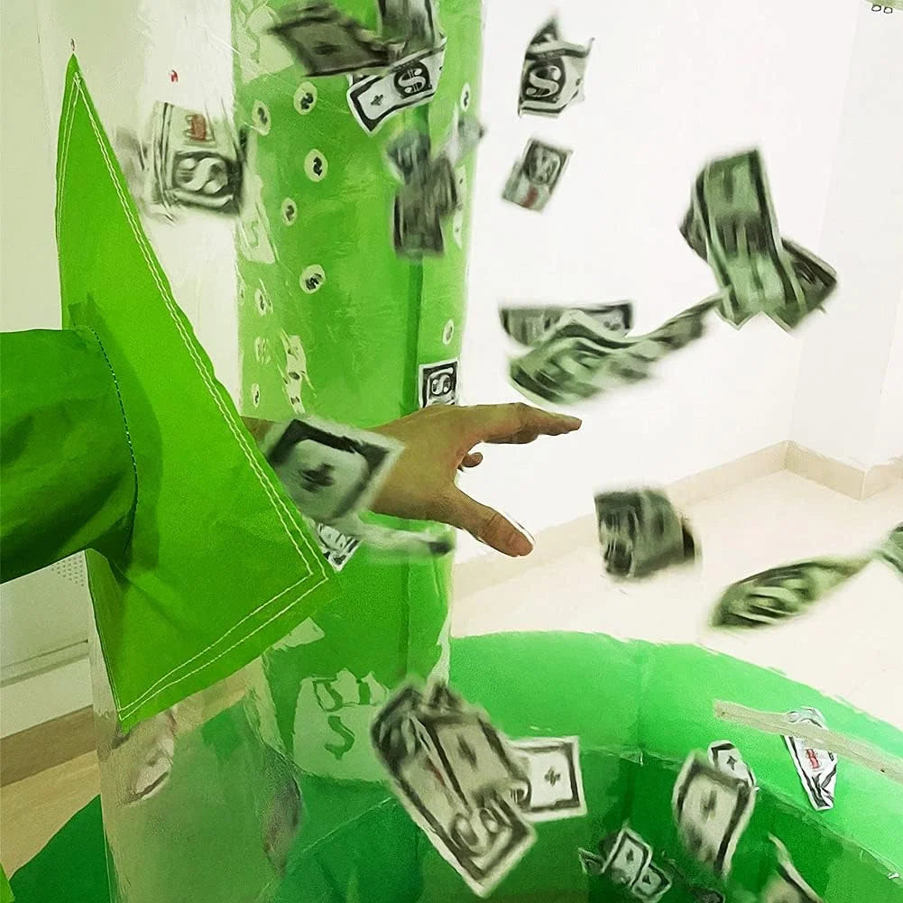 Inflatable Cash Cube Booth - Green - View 7