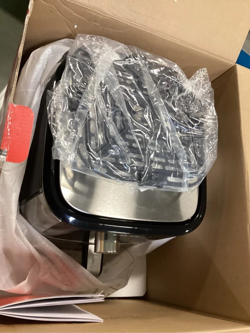 Stainless Steel Stainless Steel Instant Vortex Plus 4QT Air Fryer, Custom Program Options, 6-in-1 Functions Crisps, Broils, Roasts, Dehydrates, Bakes, Reheats, 100+ In-App Recipes, from the Makers of Instant Pot, Stainless Steel, Good Condition condition - View 2