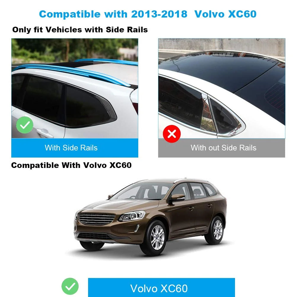 JDMON Roof Rack Cross Bars for Volvo XC60 - View 5