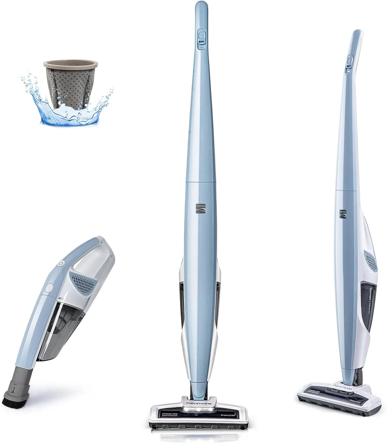 Kenmore DS1020 16V Cordless Stick Vacuum - Gray-Blue - View 1