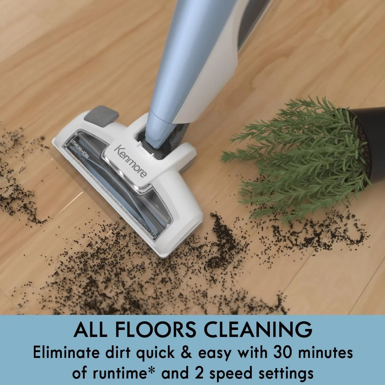 Kenmore DS1020 16V Cordless Stick Vacuum - Gray-Blue - View 5