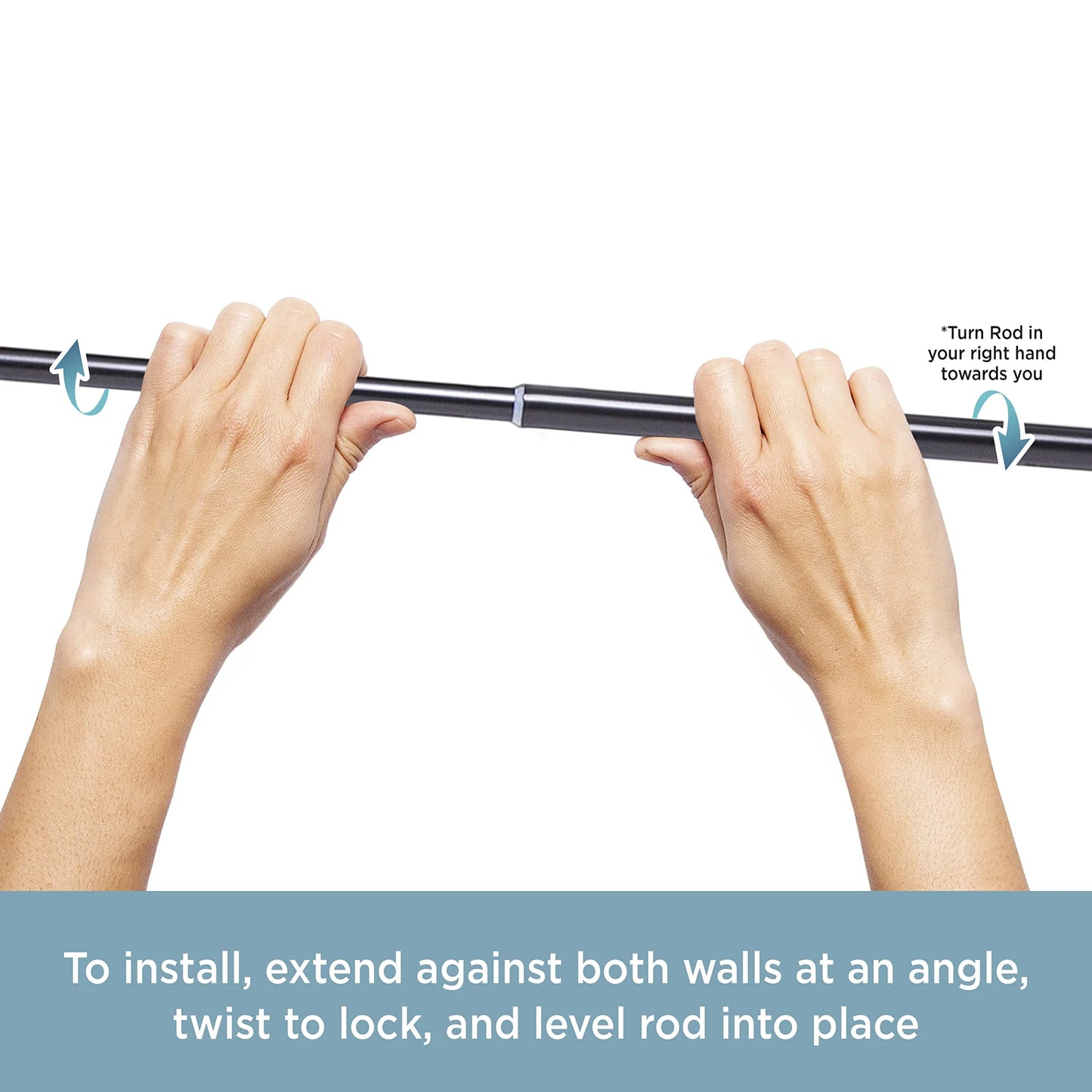 Kenney KN723 Rogers Twist & Fit Tension Curtain Rod - View 6