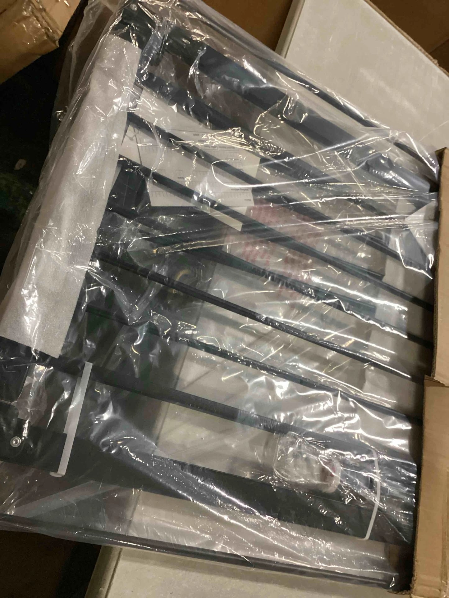 Black Metal, Plastic keny 29"-42.5" Baby Gate for Stairs, Auto Close Safety Dog Gate, Pressure Mounted Easy Walk Through Pet Gate for Doorways, Durable Stair Gate, 30" Tall, Black, Good Condition condition - View 3