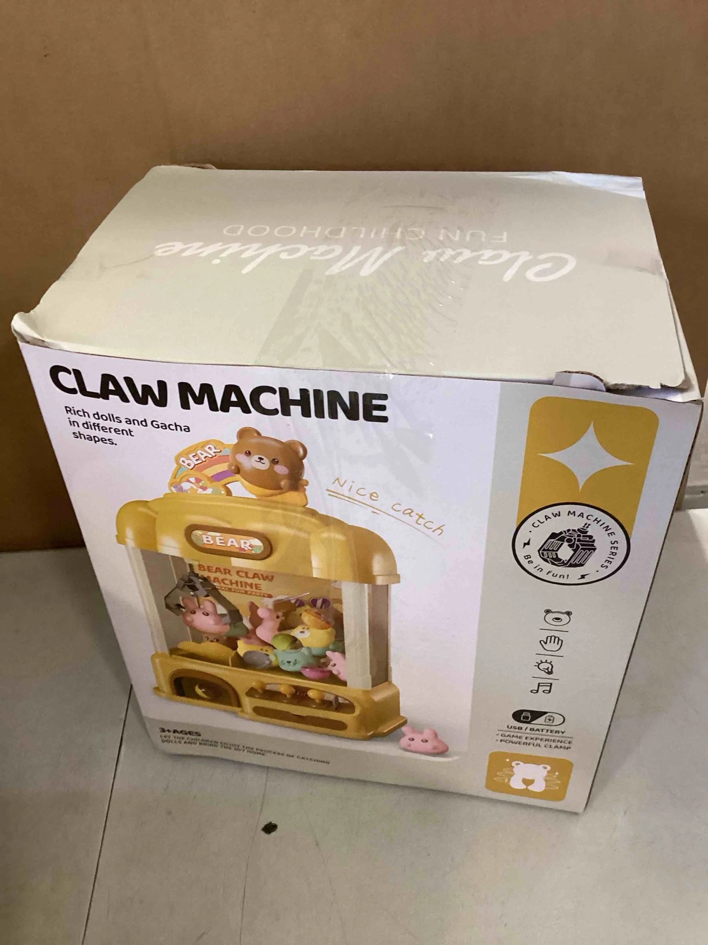 Multiple Plastic Kids Claw Machine, Candy Vending Grabber, Prize Dispenser Toys for Girls and Boys, Electronic Claw Game Machine for Party Birthdays with Lights Sound, Includes 30 Toys and 25 Game Coins, Brand New condition - View 3