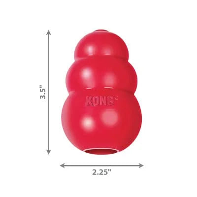 Natural Rubber KONG Classic Stuffable Dog Toy - Fetch & Chew Toy for Dogs - Treat-Filling Capabilities & Erratic Bounce for Extended Play Time - Durable Natural Rubber Material - for Medium Dogs, Good Condition condition - View 6