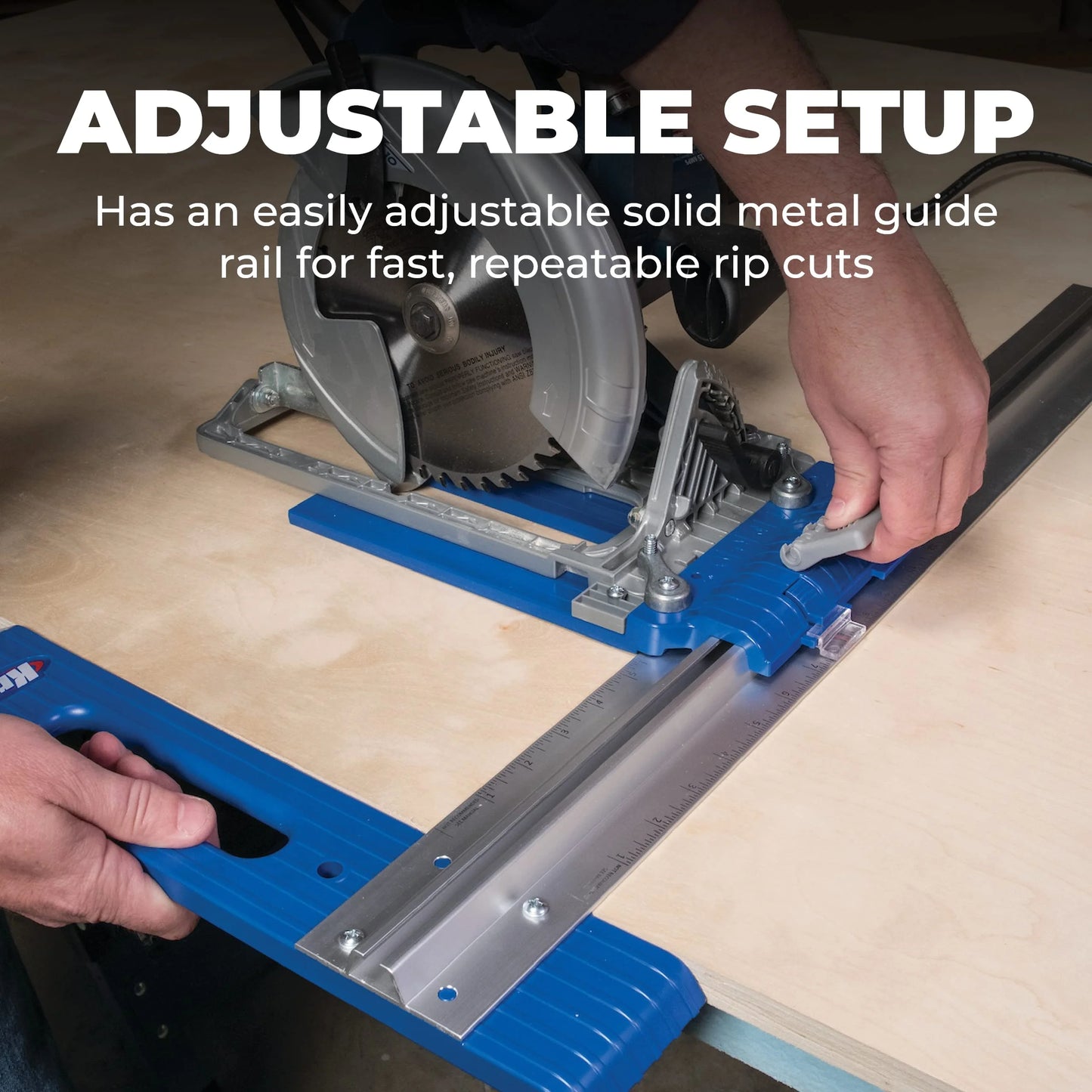 Black and silver Plastic, Aluminum Kreg KMA2685 Rip-Cut Circular Saw Guide - Track Guide & Guide Rail - Cutting Tool - Saw Guide for Circular Saw - Holiday Home Improvement Gifts for Him, As Is condition - View 9