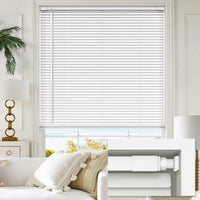 LazBlinds No Tools No Drill 1" Vinyl Mini Blinds, Cordless Blinds for Windows, Light Filtering Horizontal Window Blinds & Shades, 23" W x 36" H, White Cordless-white 23" W x 36" H
