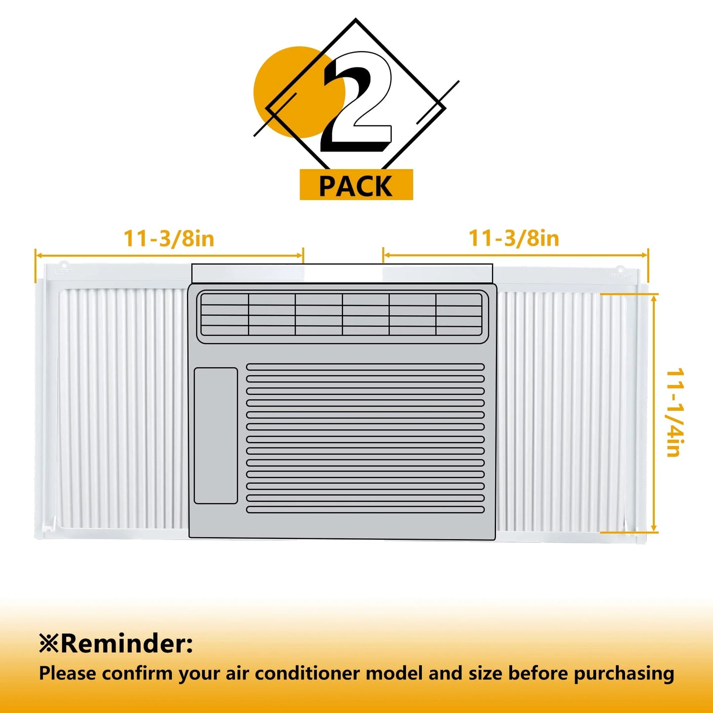 LBG Products Window Air Conditioner Side Panel and Frame Set - View 4