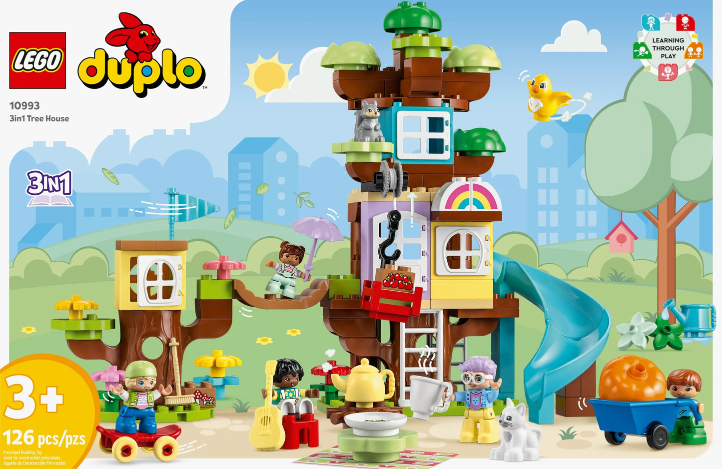 Multi-color Plastic LEGO DUPLO 3in1 Tree House 10993 Creative Building Toy for Toddlers, includes 8 Figures for Teaching Social Skills, Playing Together and Group Play, Great Birthday Gift for Kids, As Is condition - View 9