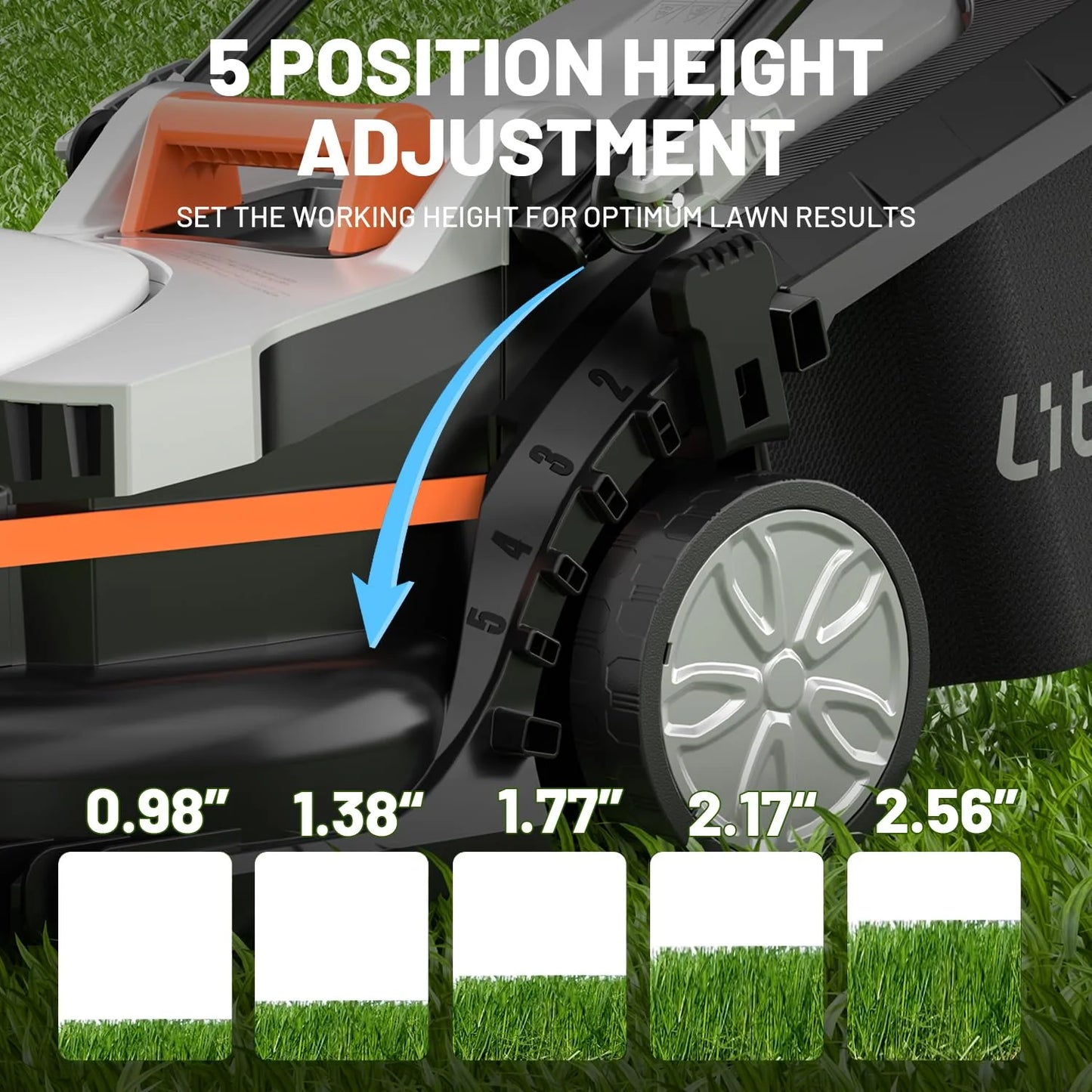 Litheli Cordless Lawn Mower 13 Inch - U20 Handy+ 20V Electric Lawn Mower - View 5