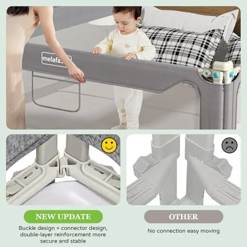 White Metal melafa365 Bed Rails for Toddlers(3 Pack), 2024 Upgrade Baby Bed Rail Guard Height Adjustable Specially Designed for Queen Size Bed(2 Sides 78.7" + 1 Side 59"), Good Condition condition - View 8