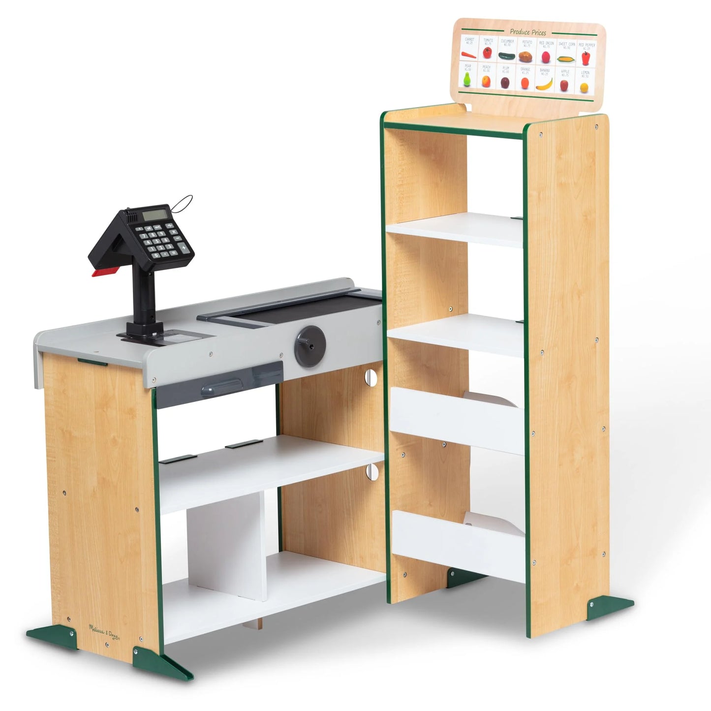 Multi-color Wood Melissa & Doug Freestanding Wooden Fresh Mart Grocery Store - FSC Certified, Good Condition condition - View 8