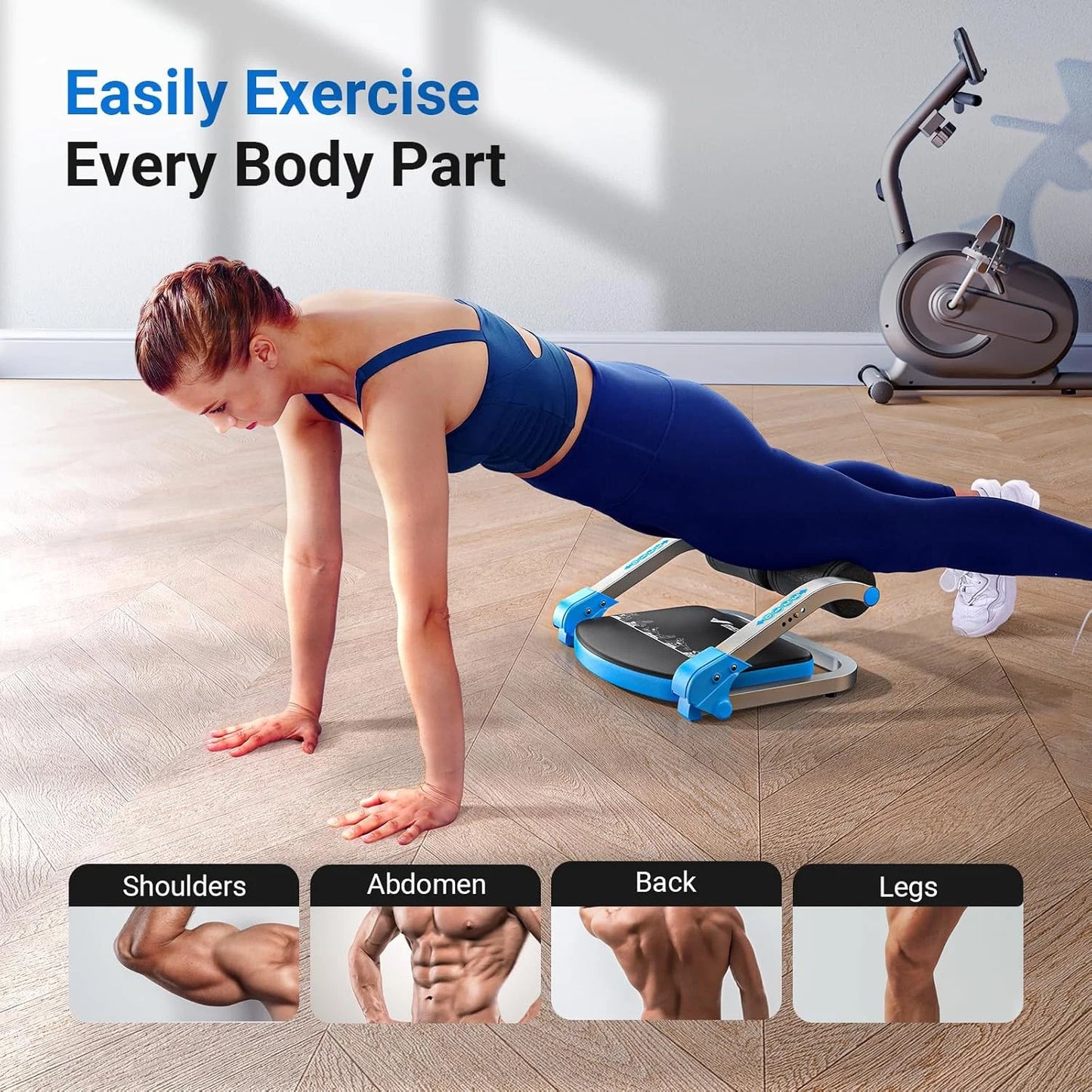 MERACH Ab Machine for Stomach Workout Navy Blue - View 7