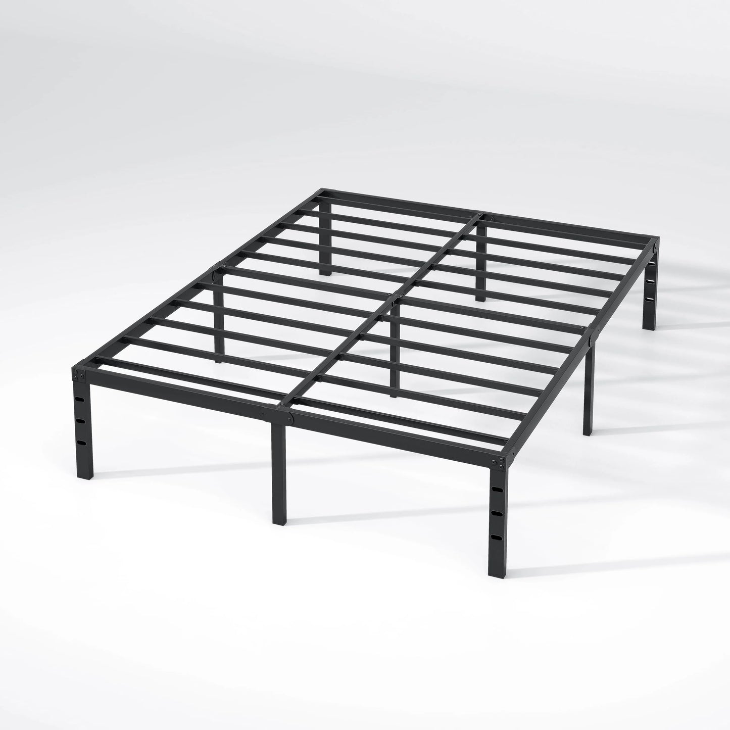 Metal Bed Frame, King Size with Storage Space - Black - View 12