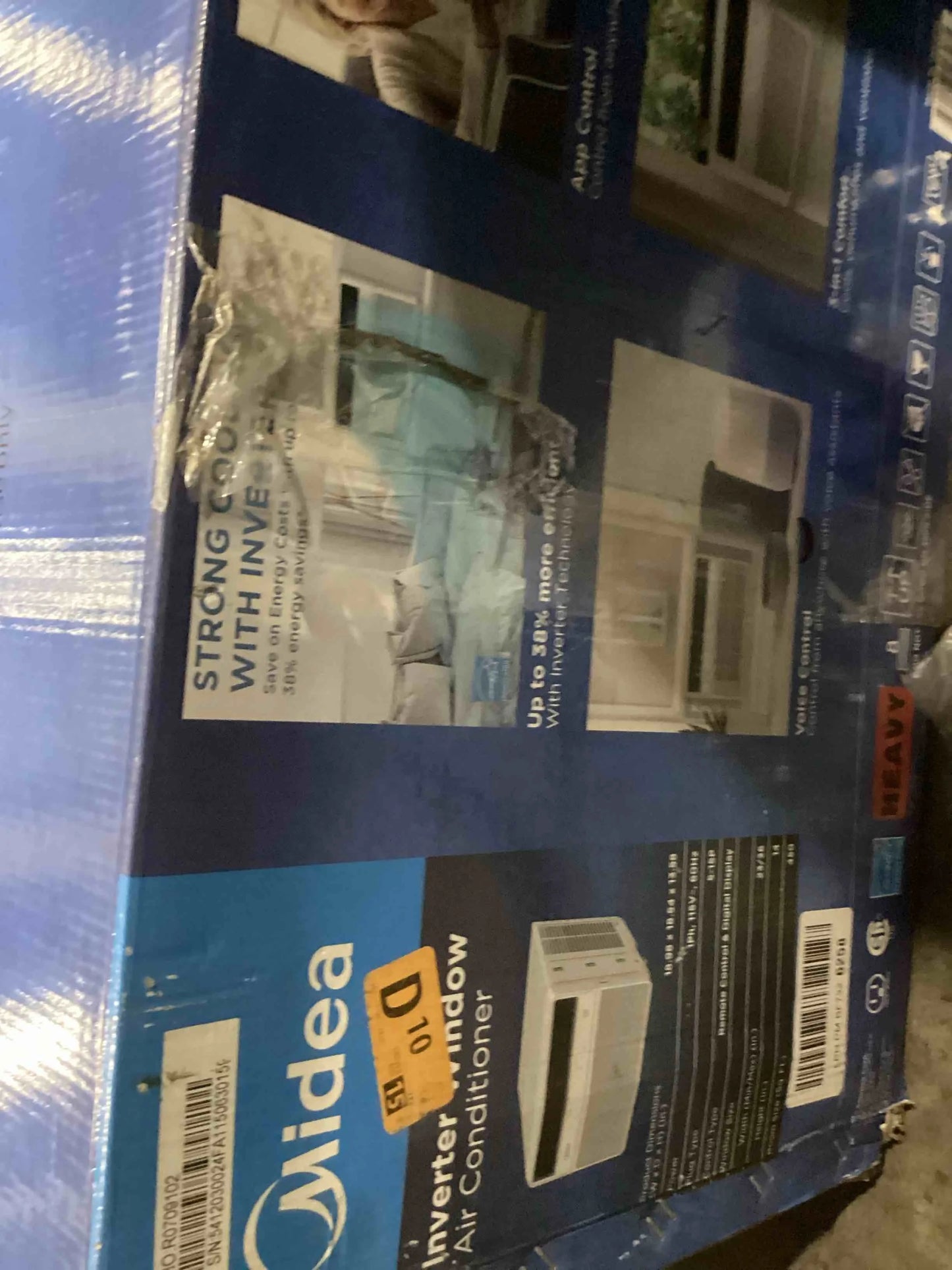 White Plastic, Metal Midea 5,000 BTU EasyCool Small Window Air Conditioner, Good Condition condition - View 4