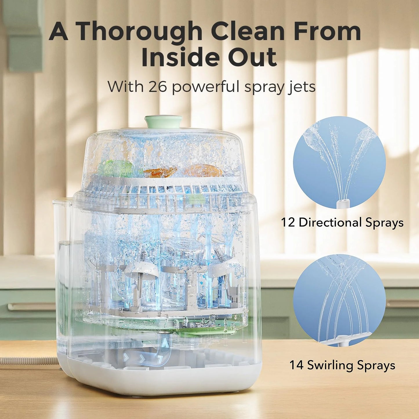 product Momcozy KleanPal Pro Baby Bottle Washer - Sterilizer & Dryer Combo for Easy Cleaning - Bottle Washer Machine for All Bottles, Pump Parts & Baby Item Care - Save Time & Effort, Good Condition condition - View 5