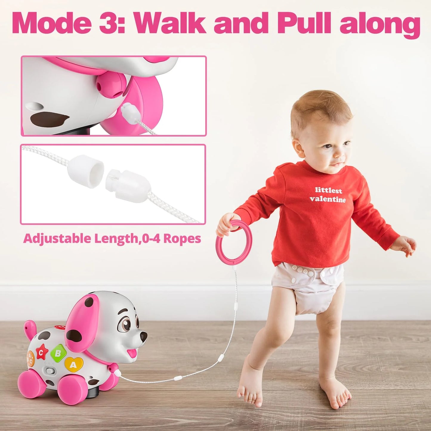 Multi-color Plastic Musical Puppy Toys for 1 Year Old Boy Girl, Crawling & Walking Baby Toy 6-9-12-18 Month, Bilingual Toys for 1 Year Old Girl Gifts, Birthday Gift for 1 Year Old, Infant Toy for 7 8 10 Month Old, Brand New condition - View 5