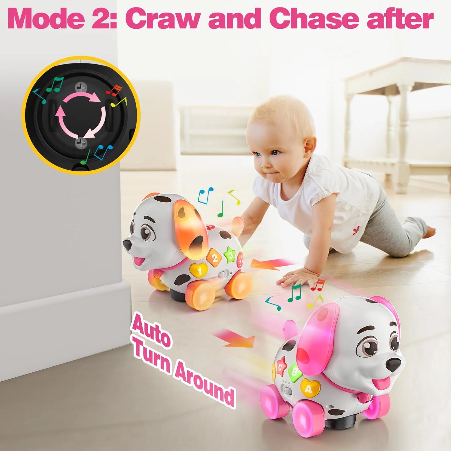 Multi-color Plastic Musical Puppy Toys for 1 Year Old Boy Girl, Crawling & Walking Baby Toy 6-9-12-18 Month, Bilingual Toys for 1 Year Old Girl Gifts, Birthday Gift for 1 Year Old, Infant Toy for 7 8 10 Month Old, Brand New condition - View 6