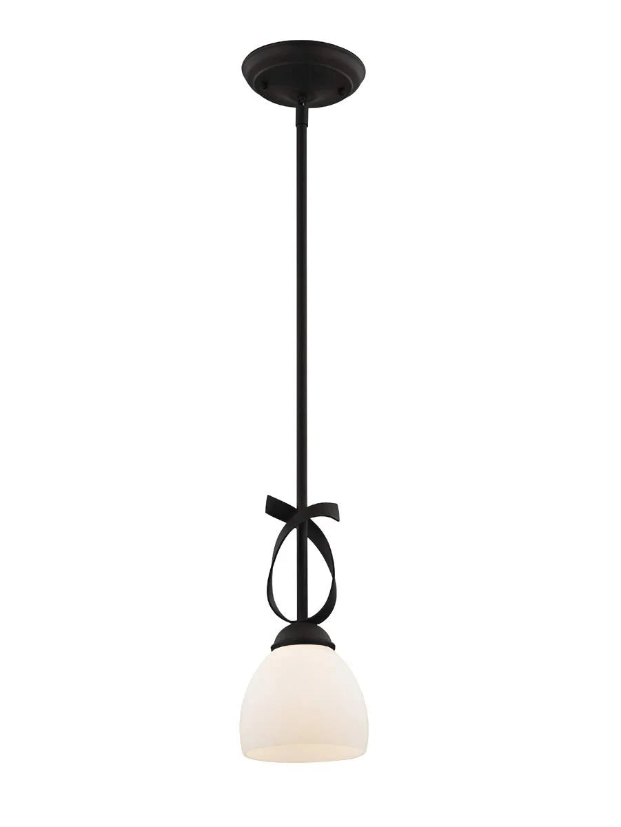 Black Metal Livex Lighting 4750-04 Brookside 1 Light Mini Pendant, Black, As Is condition - View 5
