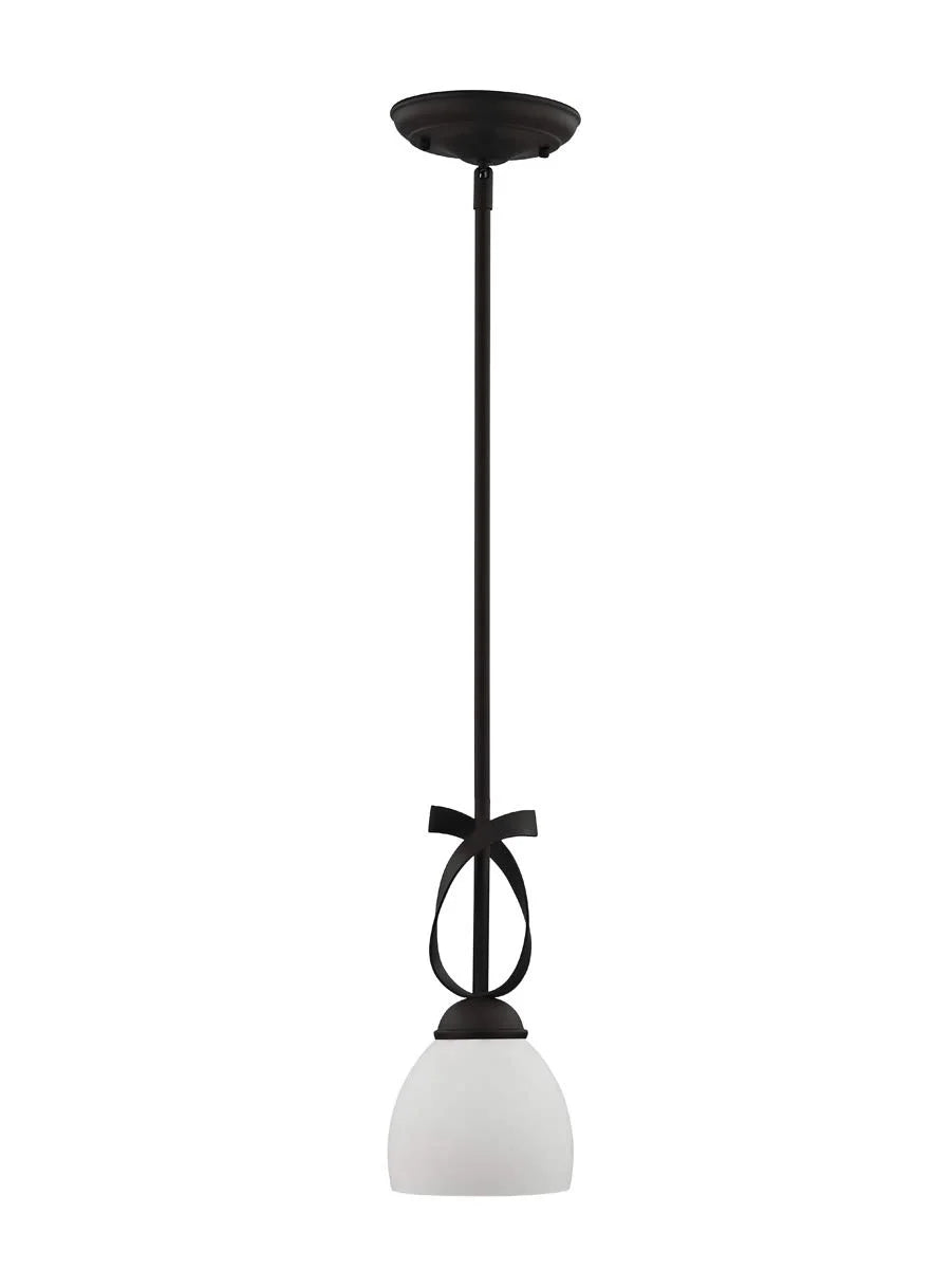 Black Metal Livex Lighting 4750-04 Brookside 1 Light Mini Pendant, Black, As Is condition - View 9