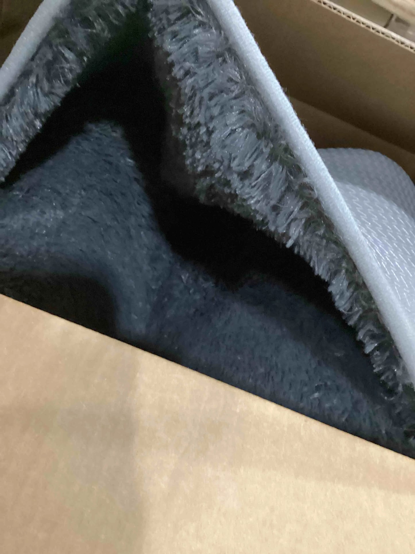 Ophanie Upgrade 5x8 Grey Fluffy Carpet - View 3