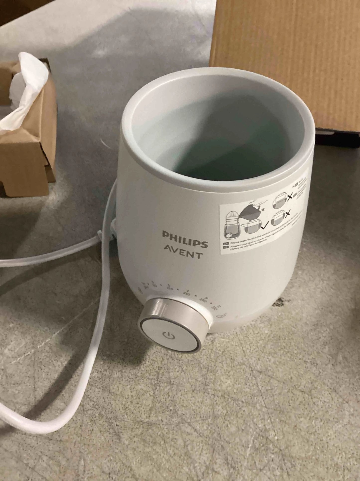 product Plastic, Metal Philips Avent Premium Fast Bottle Warmer, with Smart Temperature Control, Water Bath Technology, Automatic Shut-Off, Model SCF358, Good Condition condition - View 3