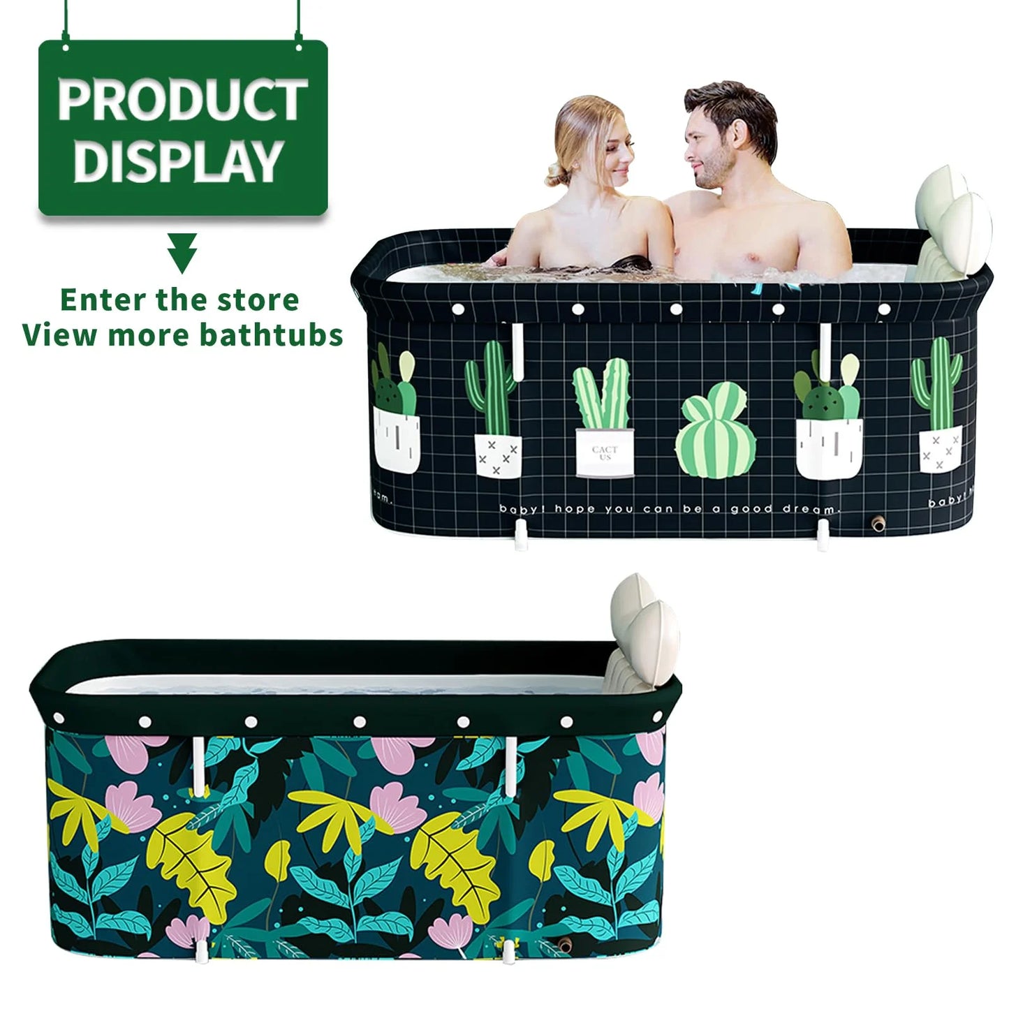 Various Plastic Portable Bathtub Kit, Foldable Soaking Bathing Tub for Adults, Shower Stall, Separate Family Bathroom SPA Tub, Ideal for Hot Bath Ice Bath(Minimalist style), Good Condition condition - View 7