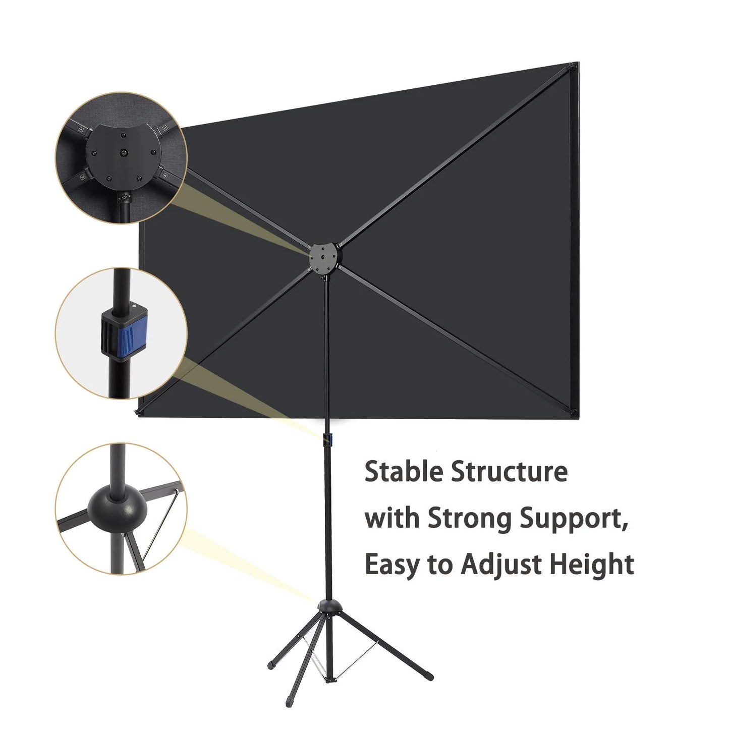 Portable Projector Screen with Stand - View 4