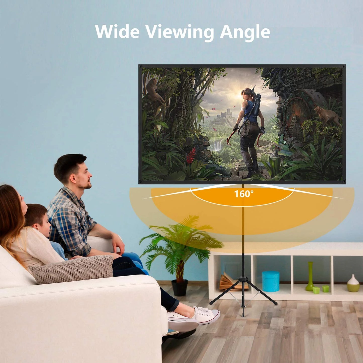 Portable Projector Screen with Stand - View 7