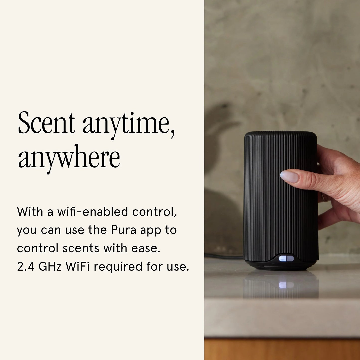 Black Plastic Pura Plus - Smart Fragrance Diffuser for Large Spaces - Adjustable Smart Home Diffuser with Automatic Fragrance Vial Detection - Wi-Fi Smart Diffuser for Luxury Home Scenting - Black, As Is condition - View 8