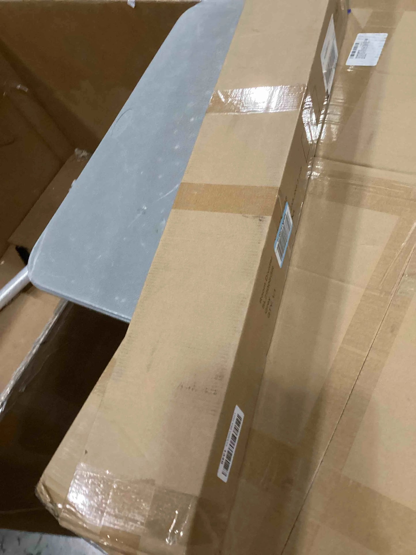 Gray/Grey N/A Rantila Indoor Room Divider, Portable Office Divider, Room Divider Wall Screen 2 Large Panel, Folding Partition Privacy Screen Walls Dividers for Room Separator 142" W x 71" H,Gray,Grey, Good Condition condition - View 2