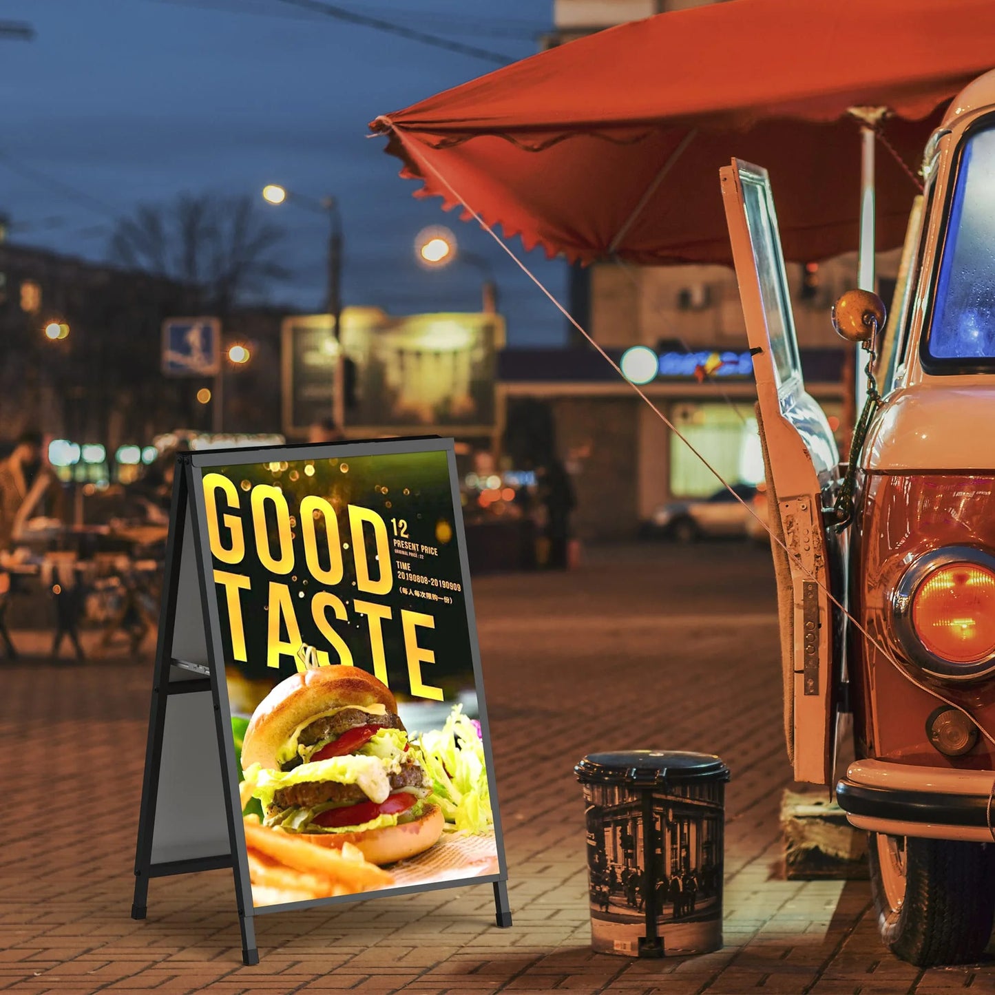 Black Metal Relx A Frame Sign Holder Outdoor Sandwich Boards Holder 24x36 inches Sidewalk Signs for Businesses Outdoor - Holder only, Good Condition condition - View 11