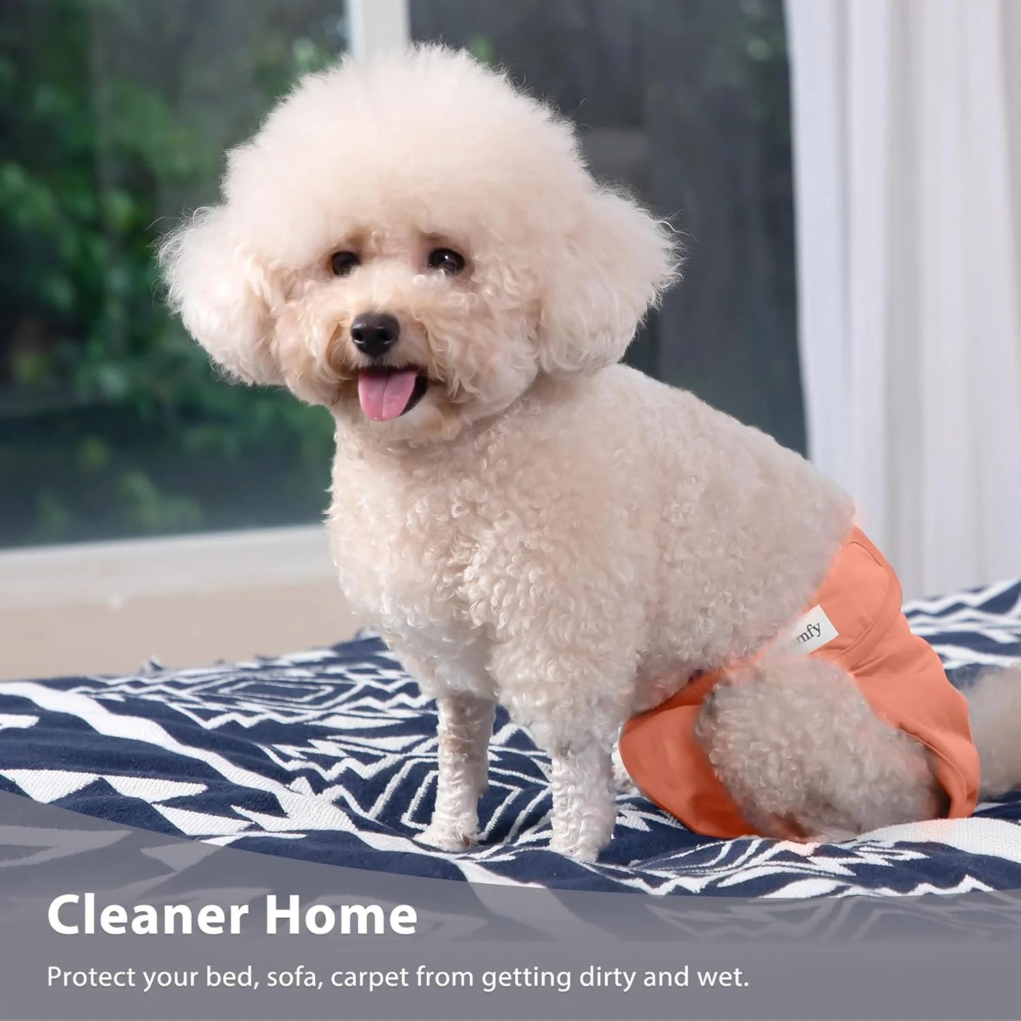 Assorted Fabric Reusable Female Dog Diapers for Small Dogs,(4 Pack) Easy Absorbent Puppy Diapers for Peeing,in Heat,Dog Period Panties,S, Brand New condition - View 4